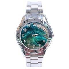 Tsunami Waves Ocean Sea Water Rough Seas 2 Stainless Steel Analogue Watch