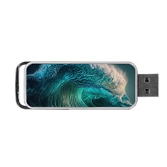 Tsunami Waves Ocean Sea Water Rough Seas 2 Portable Usb Flash (one Side) by Ravend