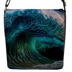 Tsunami Waves Ocean Sea Water Rough Seas 2 Flap Closure Messenger Bag (S)