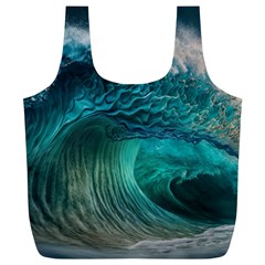 Tsunami Waves Ocean Sea Water Rough Seas 2 Full Print Recycle Bag (XL)