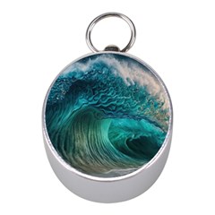 Tsunami Waves Ocean Sea Water Rough Seas 2 Mini Silver Compasses