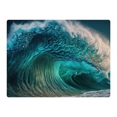 Tsunami Waves Ocean Sea Water Rough Seas 2 Premium Plush Fleece Blanket (Mini)