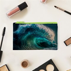 Tsunami Waves Ocean Sea Water Rough Seas 2 Cosmetic Bag (xs) by Ravend