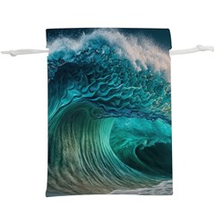 Tsunami Waves Ocean Sea Water Rough Seas 2 Lightweight Drawstring Pouch (xl) by Ravend