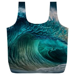 Tsunami Waves Ocean Sea Water Rough Seas 2 Full Print Recycle Bag (XXL)