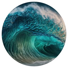 Tsunami Waves Ocean Sea Water Rough Seas 2 Round Trivet