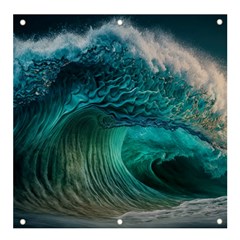 Tsunami Waves Ocean Sea Water Rough Seas 2 Banner and Sign 4  x 4 