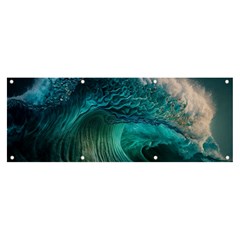 Tsunami Waves Ocean Sea Water Rough Seas 2 Banner and Sign 8  x 3 