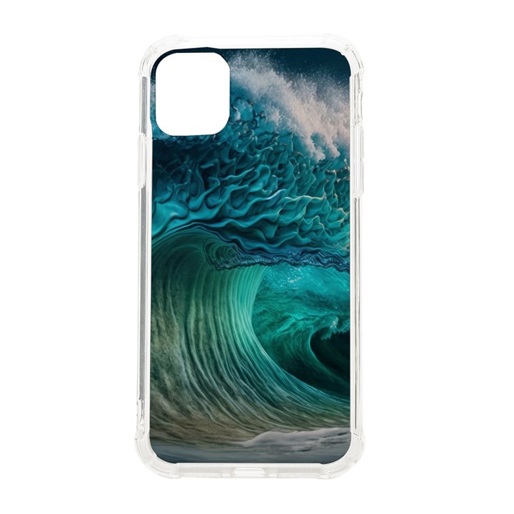 Tsunami Waves Ocean Sea Water Rough Seas 2 iPhone 11 TPU UV Print Case