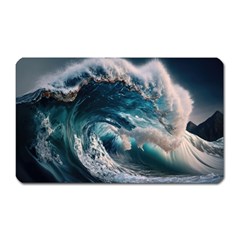 Tsunami Waves Ocean Sea Water Rough Seas 5 Magnet (rectangular) by Ravend