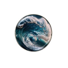 Tsunami Waves Ocean Sea Water Rough Seas 5 Hat Clip Ball Marker by Ravend