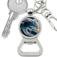 Tsunami Waves Ocean Sea Water Rough Seas 5 Bottle Opener Key Chain by Ravend