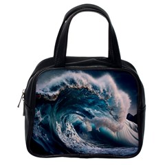 Tsunami Waves Ocean Sea Water Rough Seas 5 Classic Handbag (one Side) by Ravend