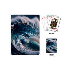 Tsunami Waves Ocean Sea Water Rough Seas 5 Playing Cards Single Design (mini) by Ravend