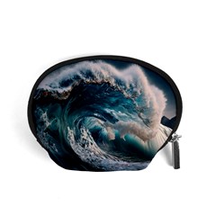 Tsunami Waves Ocean Sea Water Rough Seas 5 Accessory Pouch (small) by Ravend