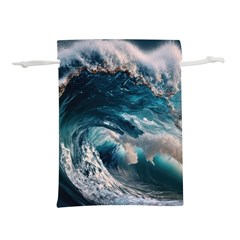 Tsunami Waves Ocean Sea Water Rough Seas 5 Lightweight Drawstring Pouch (s) by Ravend