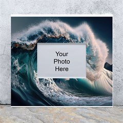 Tsunami Waves Ocean Sea Water Rough Seas 5 White Wall Photo Frame 5  X 7 