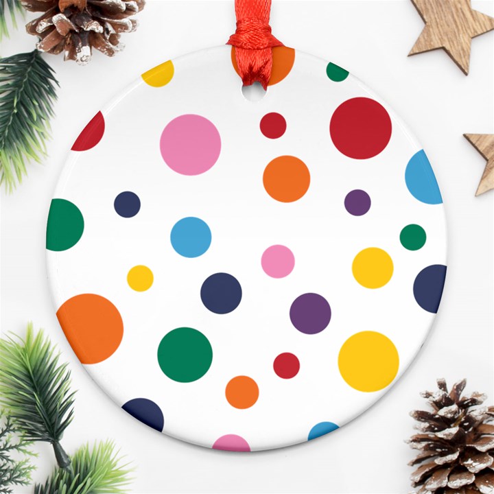 Polka Dot Ornament (Round)