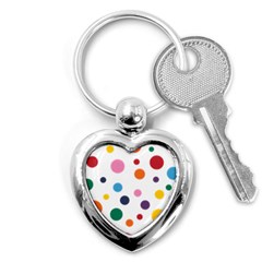 Polka Dot Key Chain (heart)