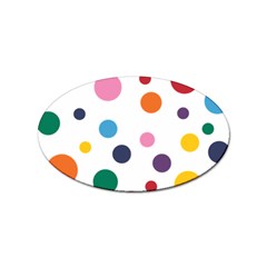 Polka Dot Sticker (oval) by 8989