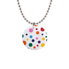 Polka Dot 1  Button Necklace