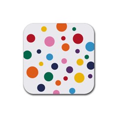 Polka Dot Rubber Coaster (square)