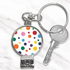 Polka Dot Nail Clippers Key Chain by 8989