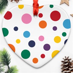 Polka Dot Heart Ornament (two Sides)