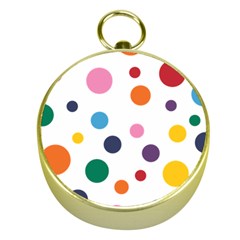 Polka Dot Gold Compasses