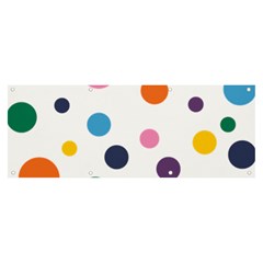 Polka Dot Banner And Sign 8  X 3  by 8989