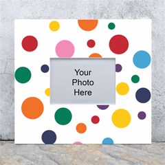 Polka Dot White Wall Photo Frame 5  X 7 