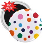 Polka Dot 3  Magnets (100 pack) Front