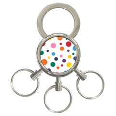 Polka Dot 3-ring Key Chain by 8989