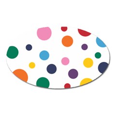 Polka Dot Oval Magnet by 8989