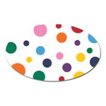 Polka Dot Oval Magnet Front