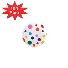 Polka Dot 1  Mini Magnets (100 Pack)  by 8989