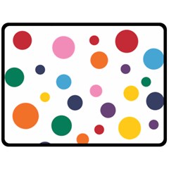 Polka Dot One Side Fleece Blanket (large) by 8989