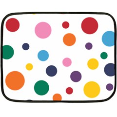 Polka Dot One Side Fleece Blanket (mini) by 8989