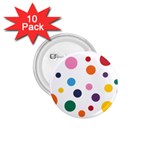 Polka Dot 1.75  Buttons (10 pack) Front