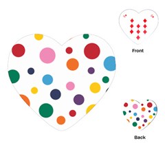 Polka Dot Playing Cards Single Design (heart) by 8989