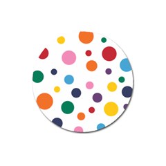 Polka Dot Magnet 3  (round) by 8989