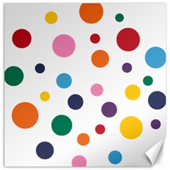 Polka Dot Canvas 16  X 16 