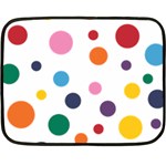 Polka Dot One Side Fleece Blanket (Mini) 35 x27  Blanket