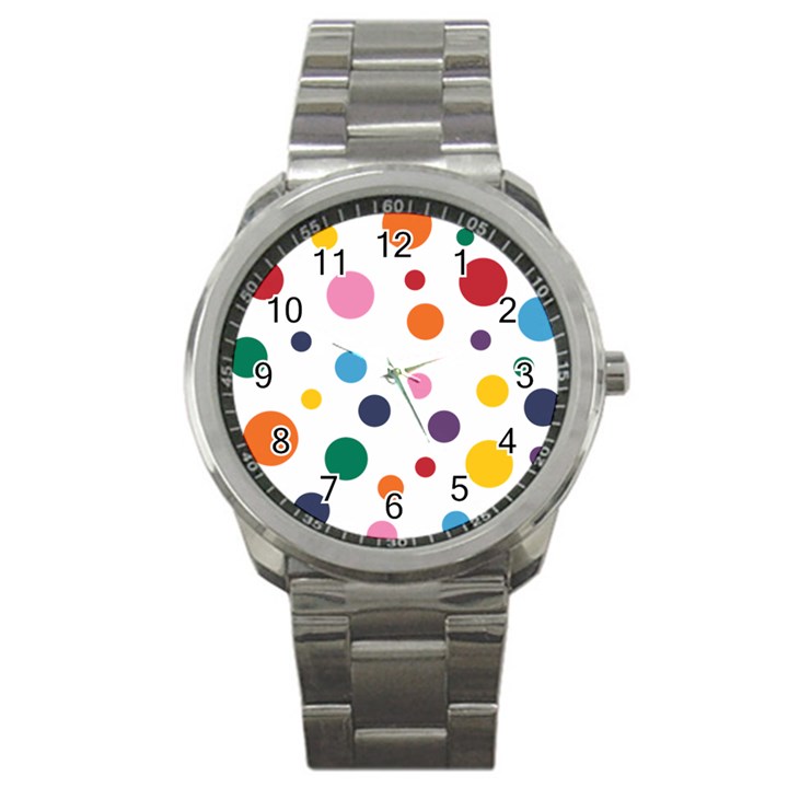 Polka Dot Sport Metal Watch