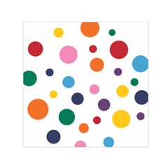 Polka Dot Square Satin Scarf (30  X 30 ) by 8989