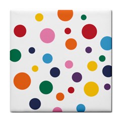 Polka Dot Tile Coaster by 8989