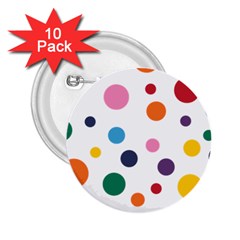 Polka Dot 2 25  Buttons (10 Pack)  by 8989