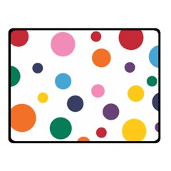 Polka Dot One Side Fleece Blanket (small) by 8989