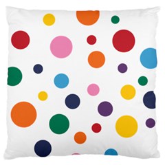 Polka Dot Standard Premium Plush Fleece Cushion Case (one Side) by 8989