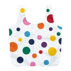 Polka Dot Full Print Recycle Bag (l) by 8989